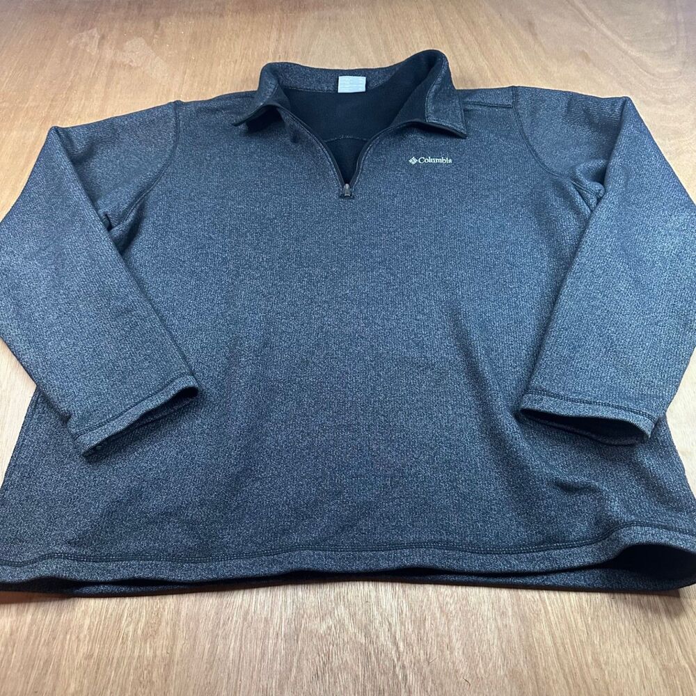 Columbia Men’s XXL Sweater Knit 1/4 Zip Pullover Gray